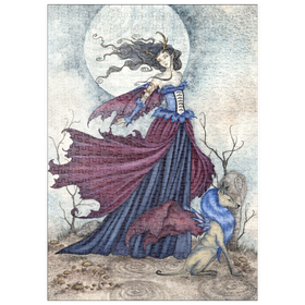 Darstellung des Puzzle Motivs Der Mond ruft - Amy Brown - Puzzleteile: 500