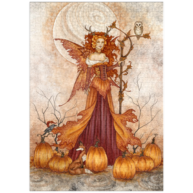 Darstellung des Puzzle-Motivs Kürbiskönigin - Amy Brown – Puzzleteile: 1000