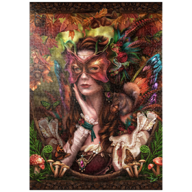 Darstellung des Puzzle Motivs Herbst-Feen-Königin - Brigid Ashwood - Puzzleteile: 1000
