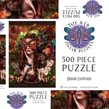 Autumn Fairy Queen 500 Puzzle Schachtel 3D Modell