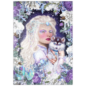 Darstellung des Puzzle Motivs Winter-Feen-Königin - Brigid Ashwood - Puzzleteile: 500