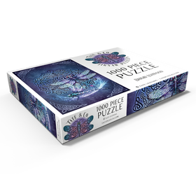 Alternative Darstellung des Puzzle-Motivs Keltische Libelle - Brigid Ashwood – Puzzleteile: 1000
