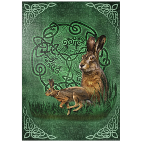 Darstellung des Puzzle-Motivs Keltischer Hase - Brigid Ashwood – Puzzleteile: 1000