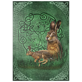 Darstellung des Puzzle Motivs Keltischer Hase - Brigid Ashwood - Puzzleteile: 500