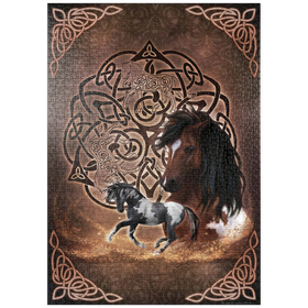 Darstellung des Puzzle-Motivs Keltisches Pferd - Brigid Ashwood – Puzzleteile: 1000