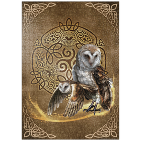 Darstellung des Puzzle-Motivs Keltische Eule - Brigid Ashwood – Puzzleteile: 1000