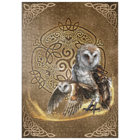 Darstellung des Puzzle Motivs Keltische Eule - Brigid Ashwood - Puzzleteile: 500