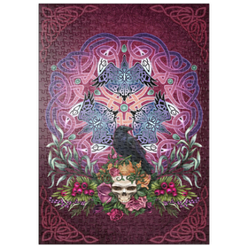 Darstellung des Puzzle Motivs Der keltische Rabe der Morrigan - Brigid Ashwood - Puzzleteile: 500