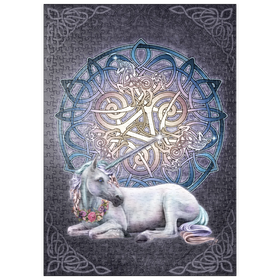 Darstellung des Puzzle Motivs Keltisches Einhorn - Brigid Ashwood - Puzzleteile: 500