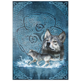 Darstellung des Puzzle Motivs Keltischer Wolf - Brigid Ashwood - Puzzleteile: 500