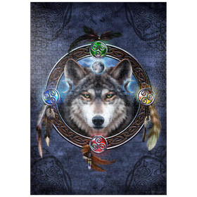 Darstellung des Puzzle-Motivs Keltischer Wolfsführer - Brigid Ashwood – Puzzleteile: 1000