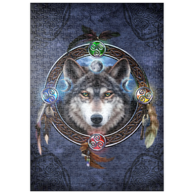 Darstellung des Puzzle Motivs Keltischer Wolfsführer - Brigid Ashwood - Puzzleteile: 500