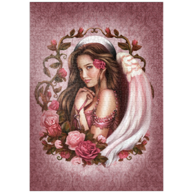 Darstellung des Puzzle-Motivs Rosenengel - Brigid Ashwood – Puzzleteile: 1000