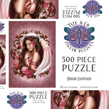 Rose Angel 500 Puzzle Schachtel 3D Modell