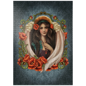 Darstellung des Puzzle Motivs Mohnblumen-Engel - Brigid Ashwood - Puzzleteile: 1000