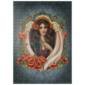 Darstellung des Puzzle Motivs Mohnblumen-Engel - Brigid Ashwood - Puzzleteile: 500