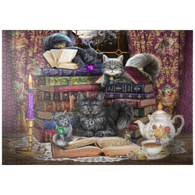 Darstellung des Puzzle-Motivs Märchenhafte Katzen - Brigid Ashwood – Puzzleteile: 1000