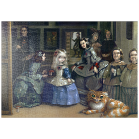 Darstellung des Puzzle-Motivs Alice und Las Meninas - Jasmine Becket-Griffith – Puzzleteile: 1000