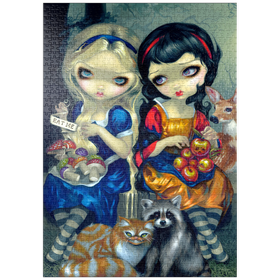 Darstellung des Puzzle-Motivs Alice und Schneewittchen - Jasmine Becket-Griffith – Puzzleteile: 1000