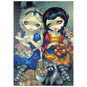 Darstellung des Puzzle-Motivs Alice und Schneewittchen - Jasmine Becket-Griffith – Puzzleteile: 500