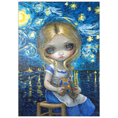 puzzleplate Alice in a Van Gogh Nocturne 500 Puzzle