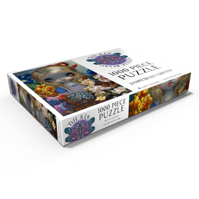 Alternative Darstellung des Puzzle-Motivs Alice und die Haselmaus - Jasmine Becket-Griffith – Puzzleteile: 1000