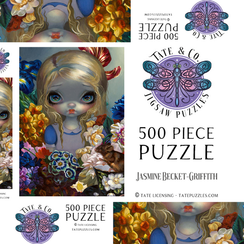 Alice with the Dormouse 500 Puzzle Schachtel 3D Modell