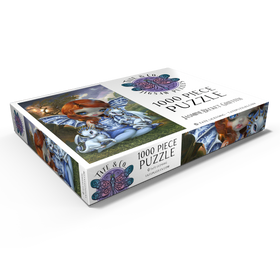 Alternative Darstellung des Puzzle-Motivs Blue Willow Drachenling - Jasmine Becket-Griffith – Puzzleteile: 1000