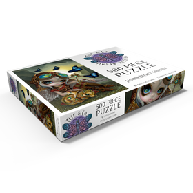 Darstellung des Puzzle Motivs Uhrwerk-Drachling - Jasmine Becket-Griffith - Puzzleteile: 500