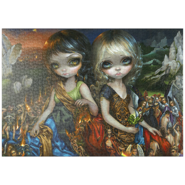 Darstellung des Puzzle Motivs puzzleplate Kleid der Sünder, Kleid der Heiligen - Jasmine Becket-Griffith 1000 Puzzle