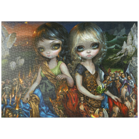 Darstellung des Puzzle Motivs Kleid der Sünder, Kleid der Heiligen - Jasmine Becket-Griffith puzzleplate Kleid der Sünder, Kleid der Heiligen - Jasmine Becket-Griffith 1000 Puzzle