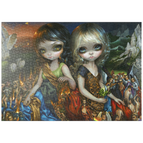 Darstellung des Puzzle Motivs Kleid der Sünder, Kleid der Heiligen - Jasmine Becket-Griffith - Puzzleteile: 1000