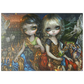 Darstellung des Puzzle Motivs Kleid der Sünder, Kleid der Heiligen - Jasmine Becket-Griffith - Puzzleteile: 500