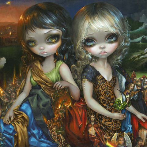 Darstellung des Puzzle Motivs Kleid der Sünder, Kleid der Heiligen - Jasmine Becket-Griffith Kleid der Sünder, Kleid der Heiligen - Jasmine Becket-Griffith 500 Puzzle 3D Modell