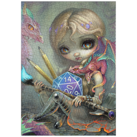 Darstellung des Puzzle Motivs Drachenjagd - Jasmine Becket-Griffith - Puzzleteile: 1000
