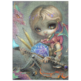 Darstellung des Puzzle Motivs Drachenjagd - Jasmine Becket-Griffith - Puzzleteile: 500