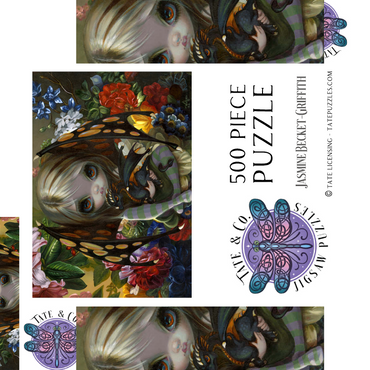 Flower Dragonling 500 Puzzle Schachtel 3D Modell
