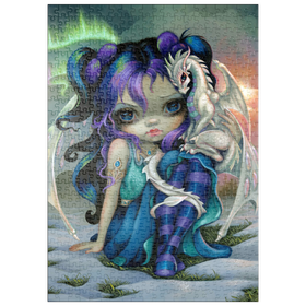 Darstellung des Puzzle Motivs Frost-Drachling - Jasmine Becket-Griffith - Puzzleteile: 500