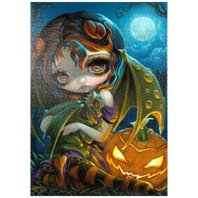 Darstellung des Puzzle Motivs Halloween-Drachling - Jasmine Becket-Griffith - Puzzleteile: 1000