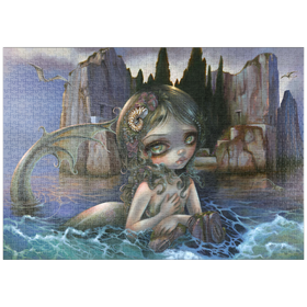 Darstellung des Puzzle Motivs Die Insel der Toten - Jasmine Becket-Griffith - Puzzleteile: 1000