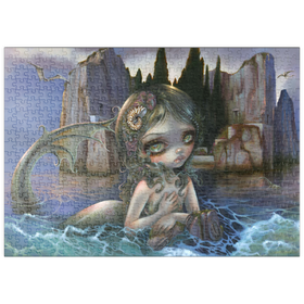 Darstellung des Puzzle Motivs Die Insel der Toten - Jasmine Becket-Griffith - Puzzleteile: 500