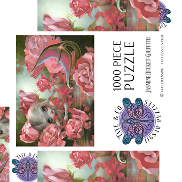 Mermaid with Roses 1000 Puzzle Schachtel 3D Modell