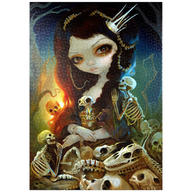 Darstellung des Puzzle Motivs Prinzessin der Knochen - Jasmine Becket-Griffith - Puzzleteile: 1000