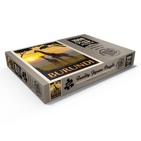 Darstellung des Puzzle Motivs Burundi, Afrika, Vintage Poster - Puzzleteile: 1000