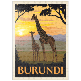Darstellung des Puzzle-Motivs Burundi, Afrika, Vintage Poster – Puzzleteile: 200