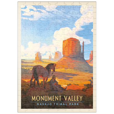 Darstellung des Puzzle Motivs puzzleplate Monument Valley Navajo Tribal Park: Magical Moment, Vintage Poster 200 Puzzle