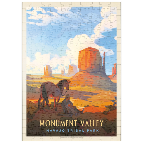 Darstellung des Puzzle Motivs Monument Valley Navajo-Stammespark: Magischer Moment, Vintage-Poster puzzleplate Monument Valley Navajo Tribal Park: Magical Moment, Vintage Poster 200 Puzzle