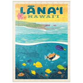 Darstellung des Puzzle Motivs Hawaii: Lānaʻi (Tropische Fische), Vintage Poster - Puzzleteile: 200