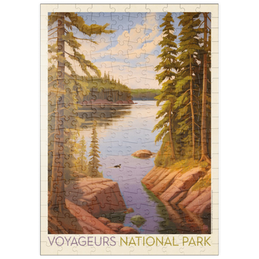Darstellung des Puzzle Motivs puzzleplate Voyageurs National Park: Quiet Cove, Vintage Poster 200 Puzzle