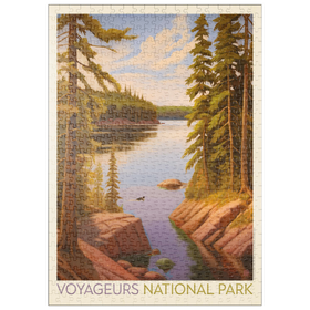 Darstellung des Puzzle Motivs Voyageurs-Nationalpark: Stille Bucht, Vintage-Poster - Puzzleteile: 500